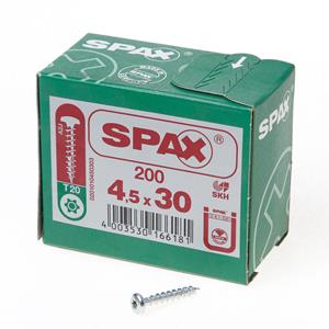 SPAX Spanplattenschraube Halbrundkopf mit Innenstern-T-Kraftangriff Abmessung:4,5 x 30mm Lieferumfang: 200 Stück