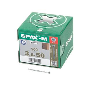 SPAX SPAX-M SeKo T-STAR plus MDF Schrauben 3,5x 50/35 Wirox Kl.Kopf (Inh. 200 Stück)