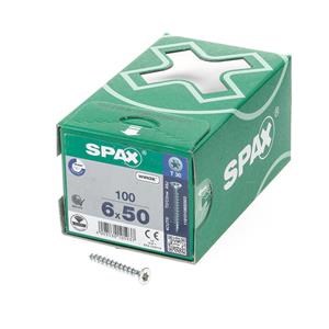 Spax Spaanplaatschroef platverzonken kop verzinkt T-Star T30 6.0x50mm (per 100 stuks)