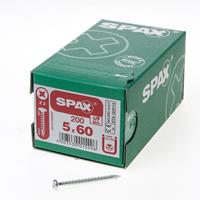 SPAX Halbrundkopf 5.0x 60 Vollgewinde Pozidriv 2 Wirox-Silber mit Bewertung