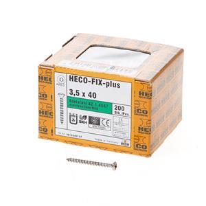 Heco Spaanplaatschroef lenskop RVS A2 pozidriv FIX-plus 3.5x40mm (per 200 stuks)