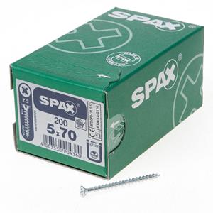 200x Spax SeKo Kreuzschlitz Z 5,0 x 70 zn HP