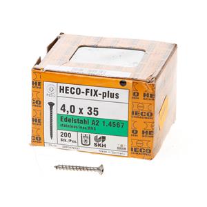 Heco Spaanplaatschroef lenskop RVS A2 pozidriv FIX-plus 4.0x35mm (per 200 stuks)