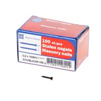 Stalen nagel bombe kop blauw 16 x 2.0mm