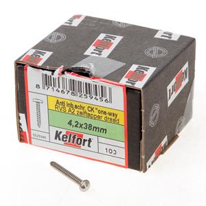 Kelfort Anti-inbraakschroef zelftappend RVS A2 4.2 x 38mm