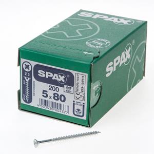 200x Spax SeKo Kreuzschlitz Z 5,0 x 80 zn HP