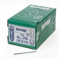 Universalschraube, 4,5 x 70 mm, 500 Stück, Teilgewinde, Senkkopf, Kreuzschlitz Z2, 4CUT, WIROX - 0291010450705 - Spax