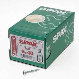 SPAX - Universalschraube PanHead St znblk Vollgewinde T-STAR plus T 30, 6x40mm