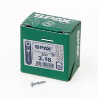 Spax Spaanplaatschroef platverzonken kop verzinkt pozidriv 3.0x16mm (per 200 stuks)