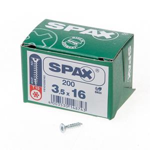 Spaanplaatschroef platverzonken kop verzinkt T-Star T15 3.5x16mm (per 200 stuks)