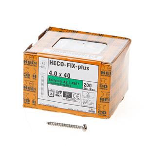 Heco Spaanplaatschroef cilinderkop RVS A2 pozidriv FIX-plus 4x40mm (per 200 stuks)