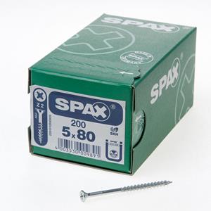 SPAX Schrauben SeKo Kreuzschlitz Z 5,0x 80/46 Wirox HP (Inh. 200 Stück)
