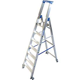 Krause Aluminium-trapladder, verrijdbaar