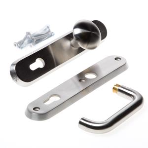 intersteel Veiligheidsgarnituur SKG*** met knop PC92 roestvaststaal.