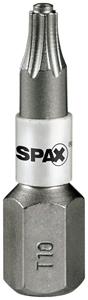 SPAX Bit-Einsatz T-Star 1/4"sechskant T10/25 mm Zapfenführung, Inhalt 5 Stück