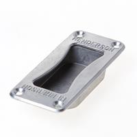 Schuifdeur inlaatkom, 133x60mm met inlaatkom 20mm, aluminium 414