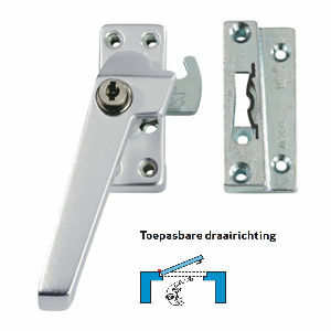 Axa Raamsluiting met nok cilindersluiting links opbouw F1 3319-61-91/6