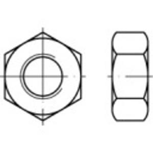 Zeskantmoeren M30 DIN 934 Staal galvanisch verzinkt 10 stuks toolcraft 131623