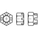 Kroonmoeren M8 DIN 935 Staal 100 stuks toolcraft 132109