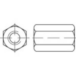 Lange zeskantmoeren M6 DIN 6334 RVS A4 10 stuks toolcraft 1067130