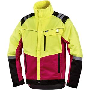 l+dworky L+D worky 4112-XXL Bosbescherming jas comfort Maat: XXL Neon-geel, Rood, Zwart