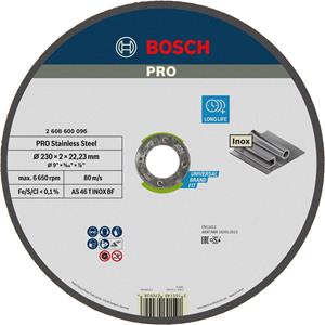 Bosch Doorslijpschijf recht Expert for Inox AS 46 T INOX BF, 230 mm, 2,0 mm - per 5 stuks