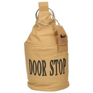 Türstopper DOOR STOP Sack Braun mit Ring Vintage Türfeststeller