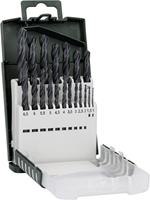 Bosch 2609255131 HSS Metaal-spiraalboorset 19-delig rollenwals DIN 338 Cilinderschacht 1 set