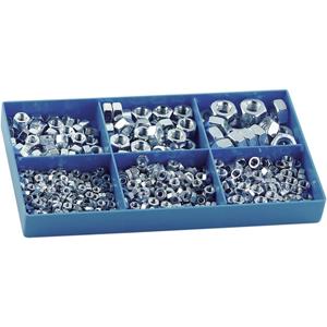 838796 Muttern-Sortiment M3 - M10 DIN 934 Stahl verzinkt 615 Teile C26408
