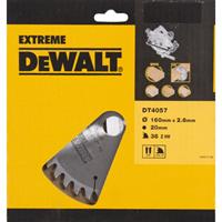 DeWalt DT4057 Extreme Cirkelzaagblad - 160 x 20 x 36T - Hout / Laminaat