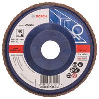 Bosch 2608607361 Lamellenschuurschijf Best for Metal - K40 - 115mm - Vlak