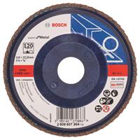 Bosch Fächerschleifscheibe X551 Expert for Metal, gerade, 115 mm, 120, Kunststoff