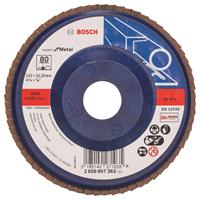 Bosch Fächerschleifscheibe X551 Expert for Metal, gerade, 115 mm, 80, Kunststoff