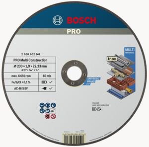 Bosch 2608602767 Rapido Doorslijpschijf - 230 x 22,23 x 1,9mm - multi