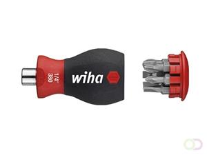 Wiha Schroevendraaier met bitmagazijn magnetisch TORX® met 6 bits, Stubby, 1/4" in blister (33744)