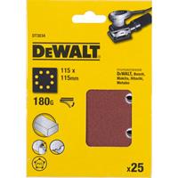 DeWalt Accessoires Schuurpapier 1/4, 115x115mm, geperforeerd, velcro, K180 - DT3034-QZ - DT3034-QZ