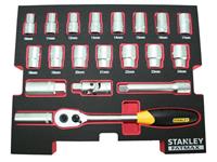 Stanley FMHT0-74297 FatMax Tstak inlay Insert 20-delige Doppenset 1/2 Handgereedschap