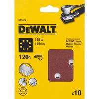 DeWalt DT3023 Vlak schuurvel - K120 - 115 x 115mm (10st)