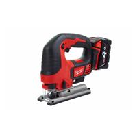 Milwaukee M18 BJS-402C 18V Li-Ion Accu decoupeerzaag set (2x 4.0Ah accu) in koffer - D-greep - variabel - koolborstelloos