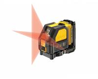 DeWALT DCE088D1R-QW Akku-Kreuzlinienlaser Rot 10,8 V - Horizontal/Vertikal 1/4 u. 5/8" Aufnahme, Blinkmodus STANLEY FMHT1-77356 360°