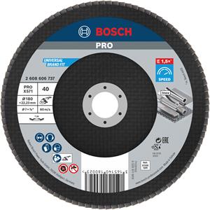 Bosch 2608606737 Lamellenschuurschijf Best for Metal - K40 - 180mm - Vlak