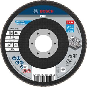 Bosch 2608607322 Lamellenschuurschijf X571 Best for Metal - K40 - 115mm - Recht