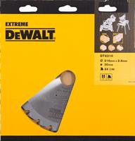 Dewalt DT4310 Extreme Cirkelzaagblad - 216 x 30 x 24T - Hout / Laminaat - DT4310-QZ