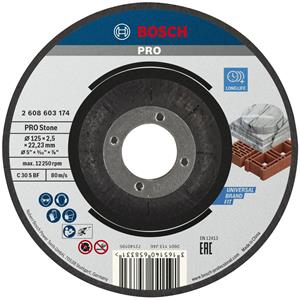 Bosch Trennscheibe Gekröpft Standard For Stone C 30 S Bf, 125 Mm, 22,23 Mm, 2,5 Mm