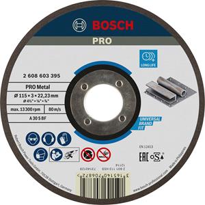 Bosch 2608603395 Expert Doorslijpschijf - 115 x 22,23 x 3mm - metaal