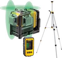 Dewalt DCE089D1GTRID-QW 10,8V Groene Zelfnivellerende multilijnlaser met 3 360Ëšstralen + statief + ontvanger