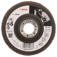 Bosch Fächerschleifscheibe X581, Best For Inox, 115, 40, Gerade, Glasgewebeteller