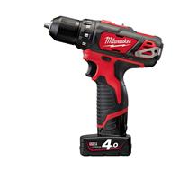 Milwaukee M12 BDD-402C 12V Li-Ion accu boor-/schroefmachine set (2x 4.0Ah accu) in koffer