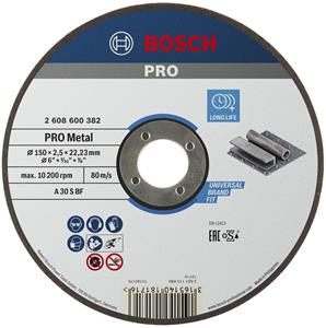 Bosch 2608600382 Expert Doorslijpschijf - 150 x 22,23 x 2,5mm - metaal