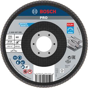 Bosch 2608607328 Lamellenschuurschijf X571 Best for Metal - K80 - 125mm - Recht